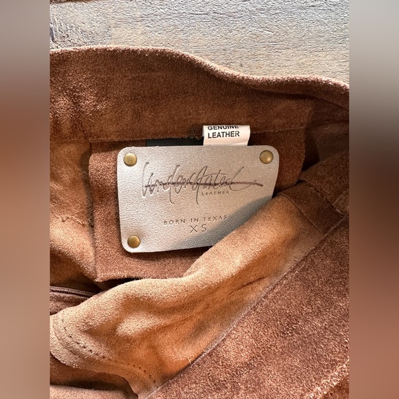 XS Free People Understated Genuine Leather Skirt NWOT - Picture 4 of 4